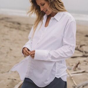 Hatch Maternity Classic White Button Down